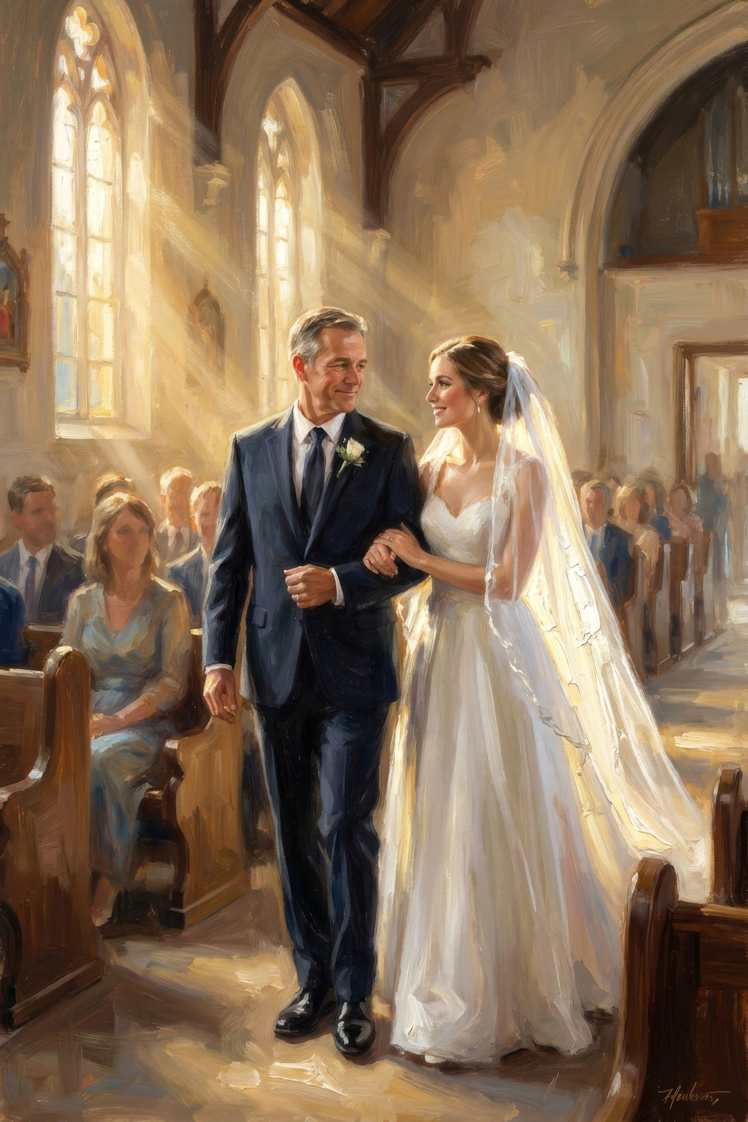 Sunlit Aisle Moments