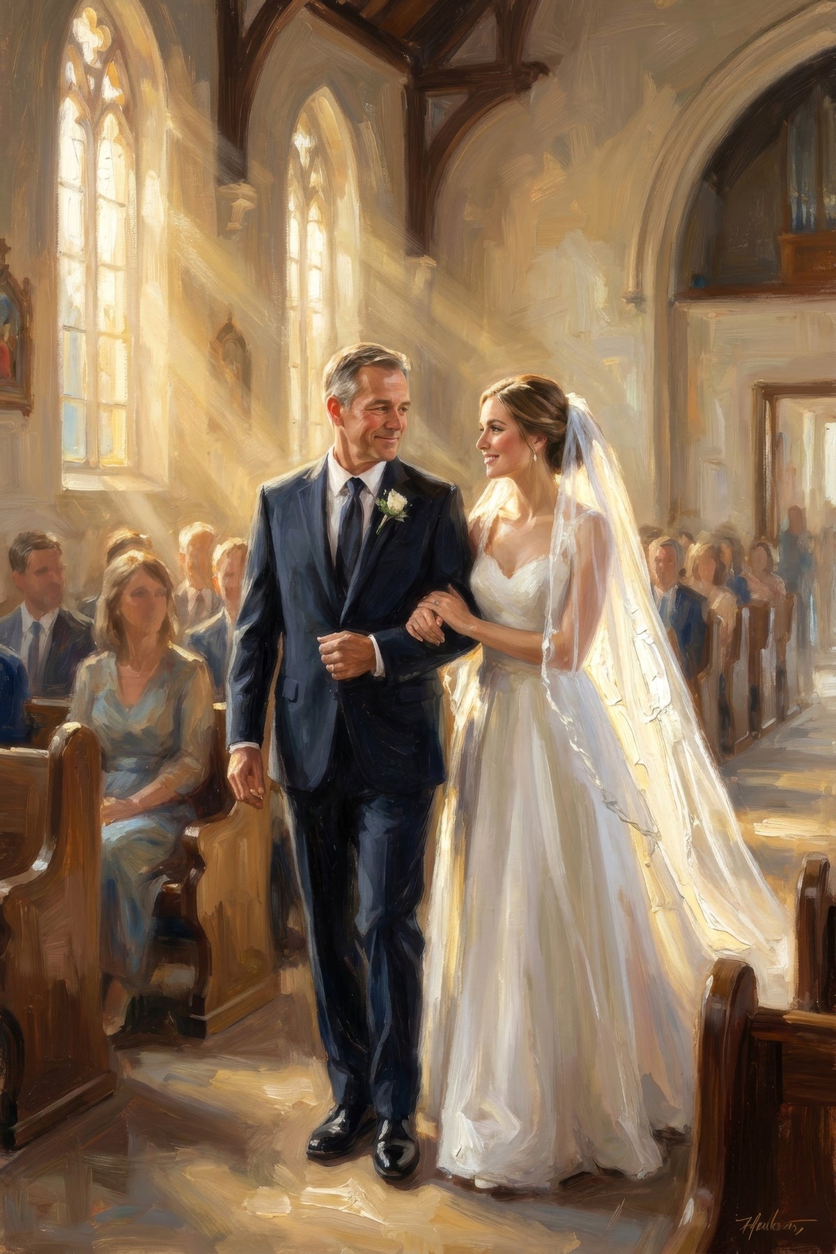 Sunlit Aisle Moments