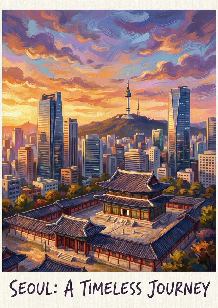 Seoul Serenity Canvas