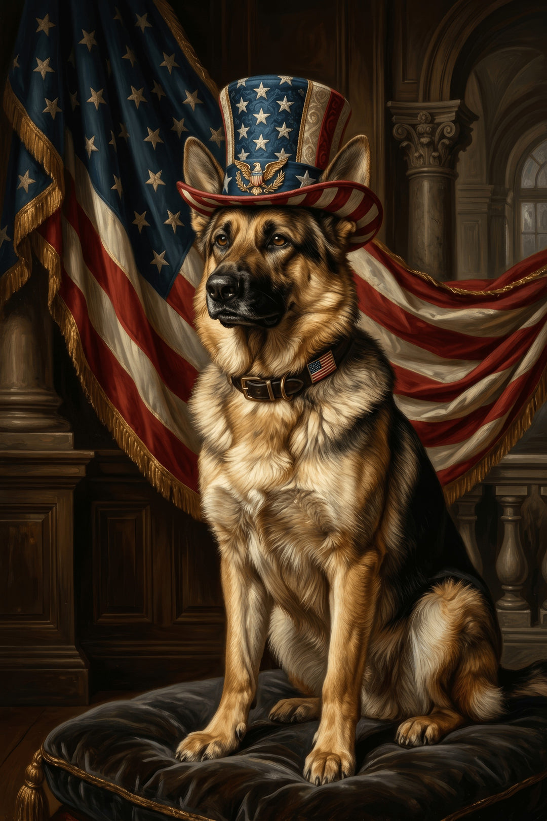 Patriotic Pooch Portrait