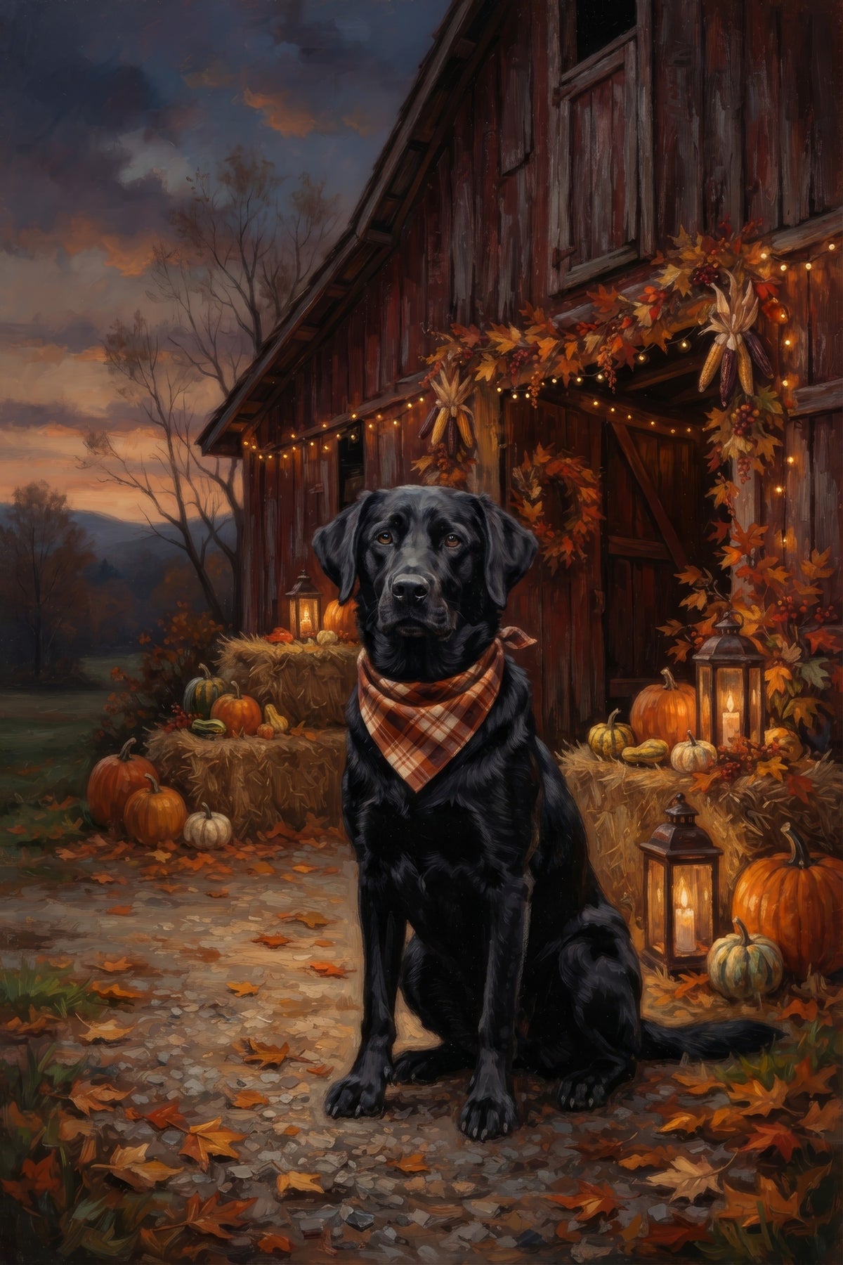 Autumn Canine Charm