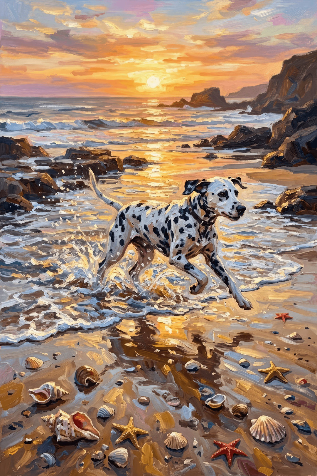 Splashing Joyful Dalmation