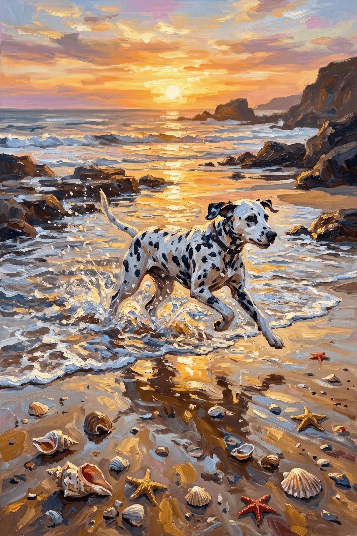 Splashing Joyful Dalmation