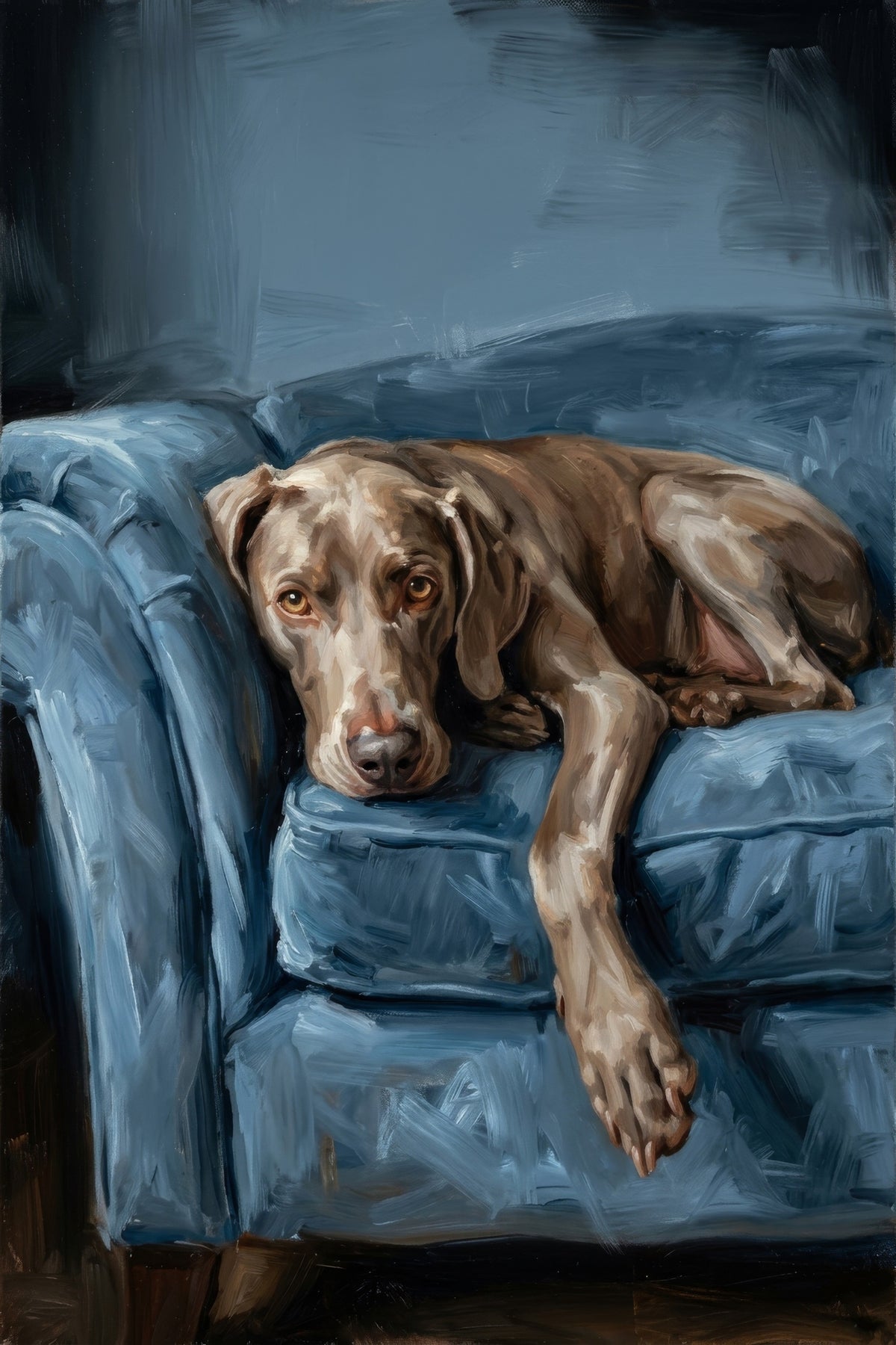 Velvet Gaze Weimaraner