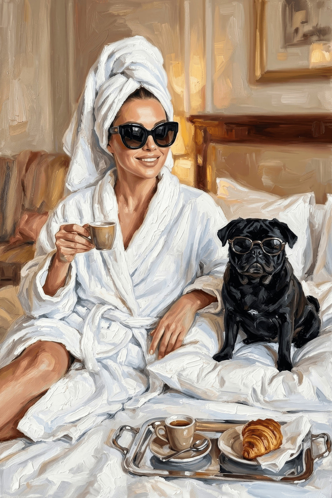 Chic Pug Portrait