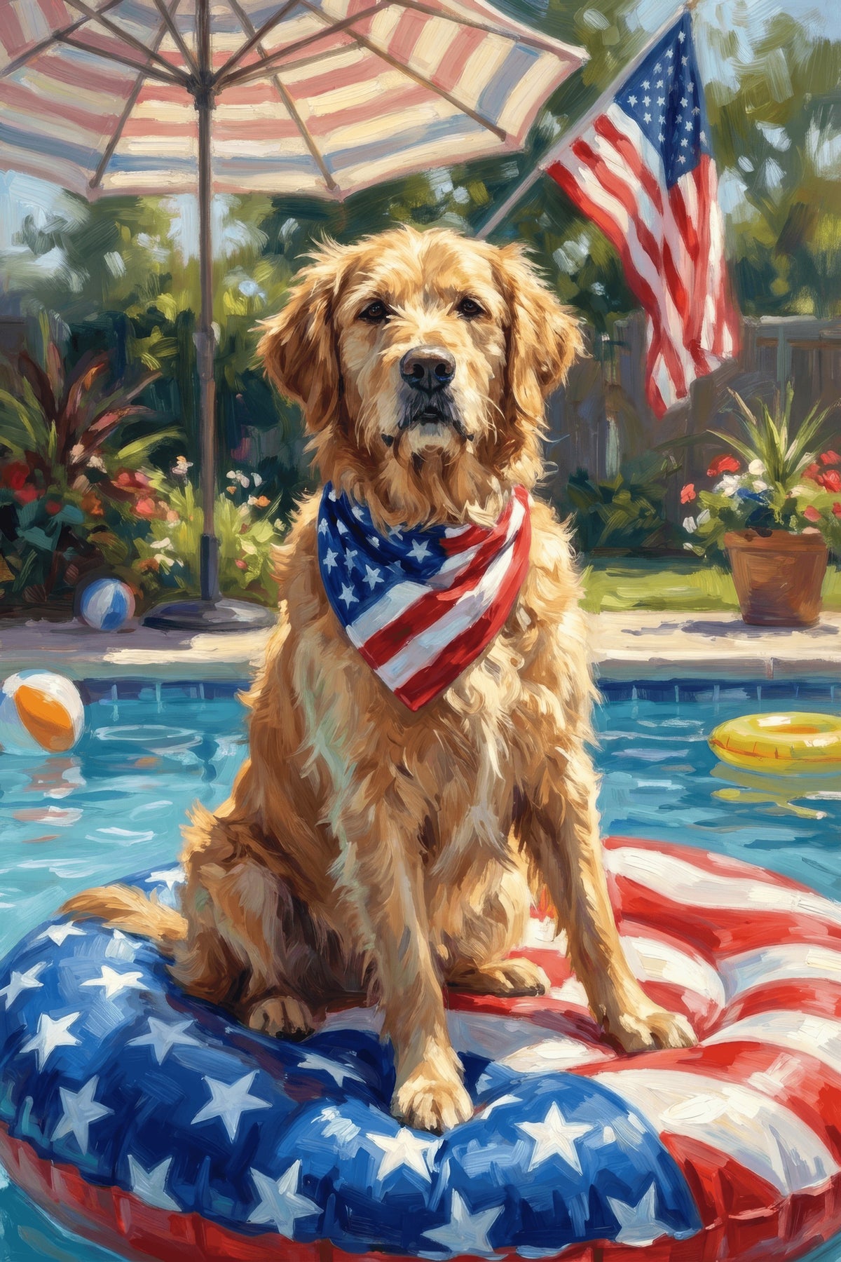 Paw-some Poolside Portrait