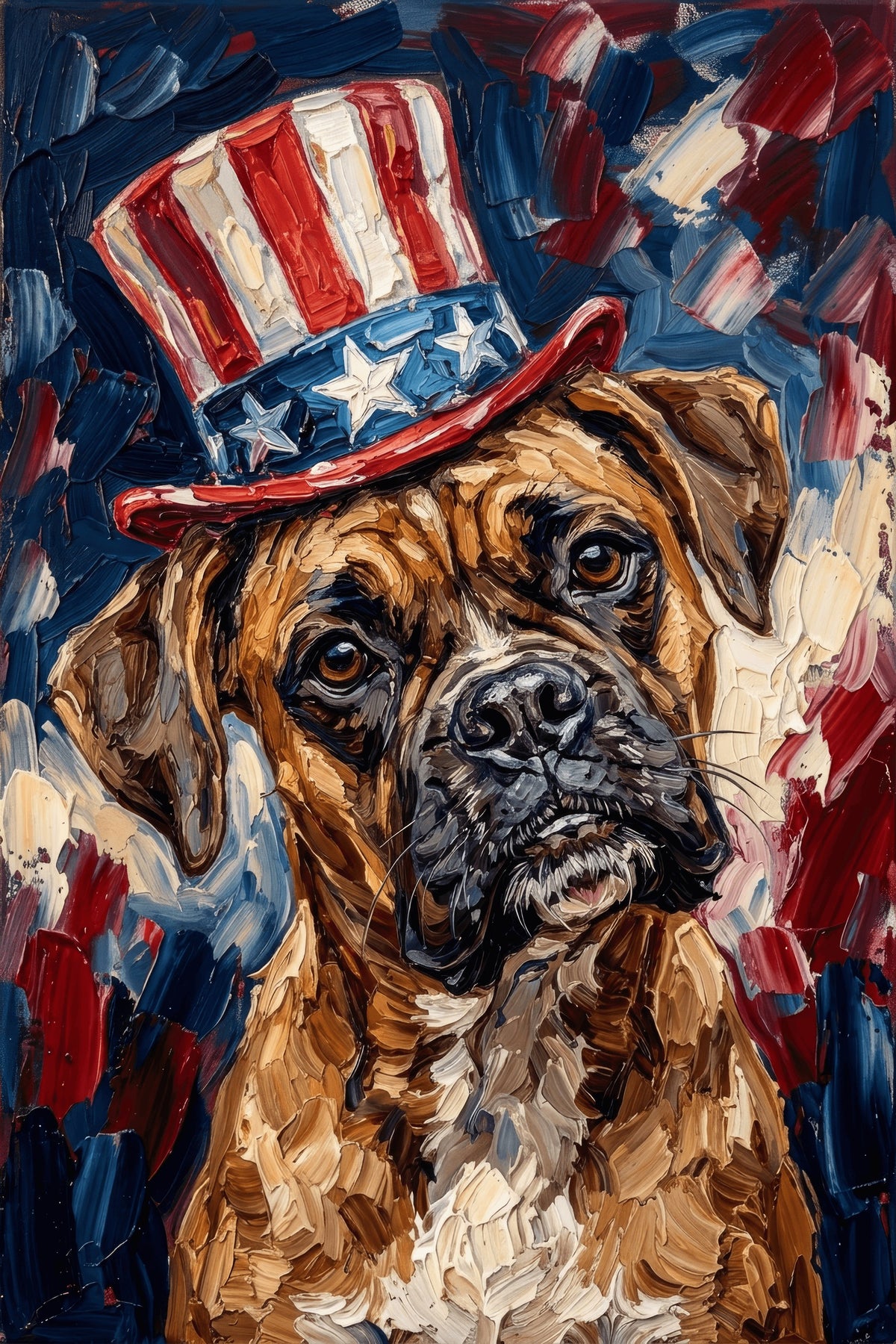Patriotic Pup Canvas