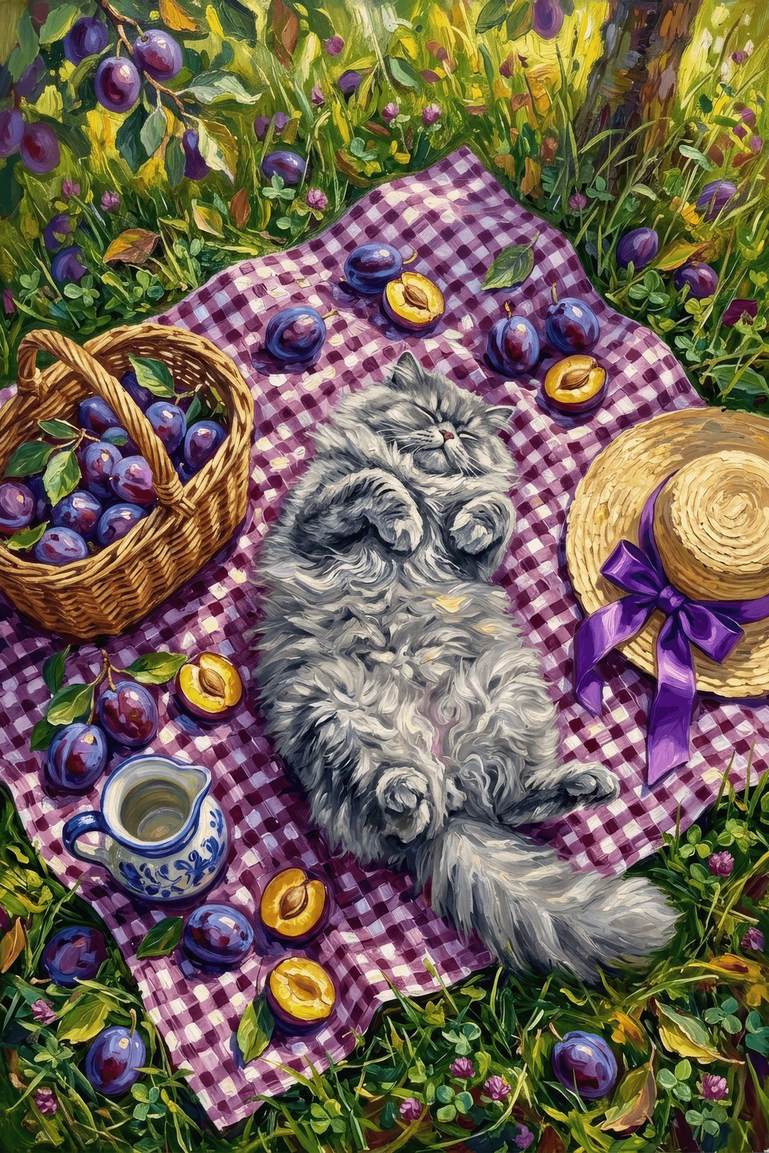 Plum Purrfection Canvas