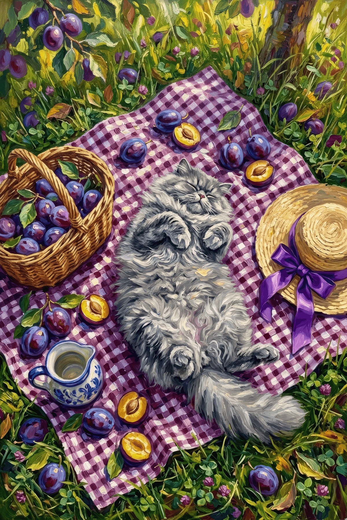 Plum Purrfection Canvas