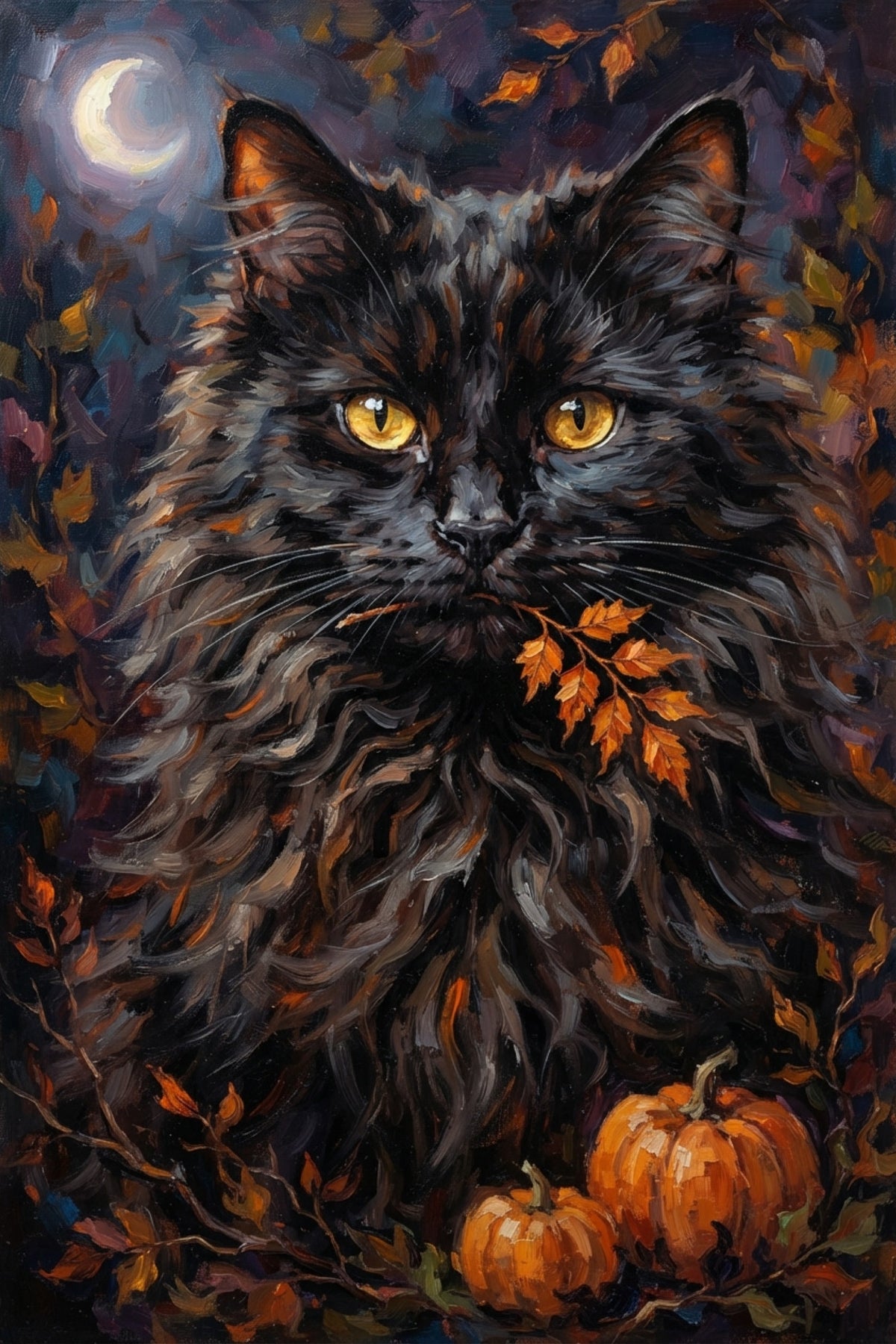 Moonlit Feline Whispers