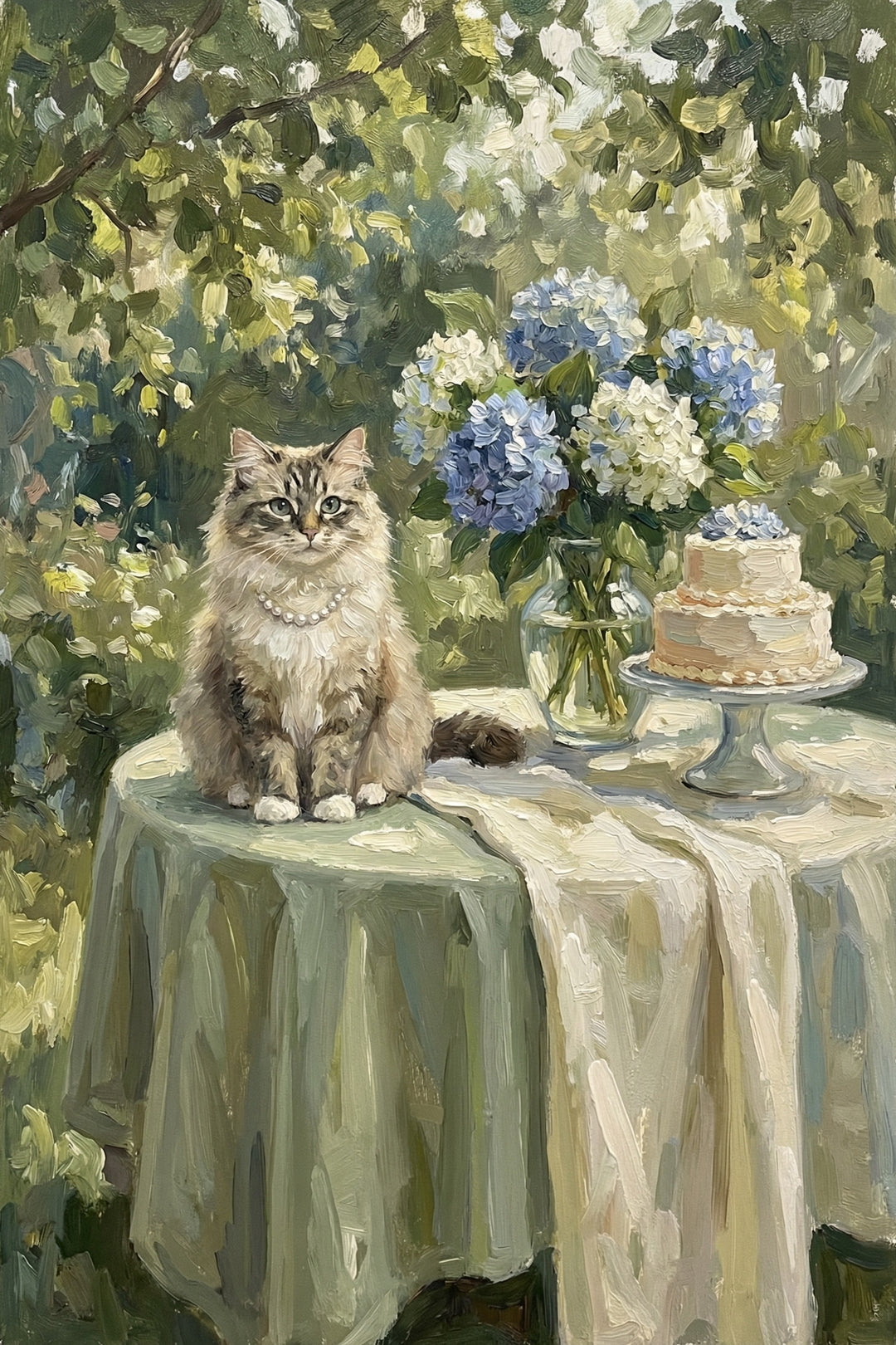 Whiskers & Hydrangeas