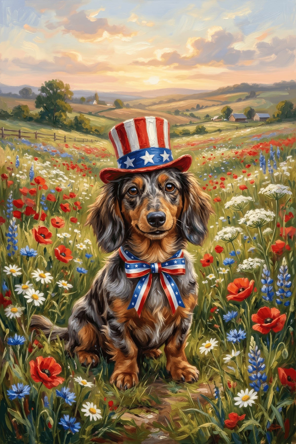 Dachshund in Freedom Flair