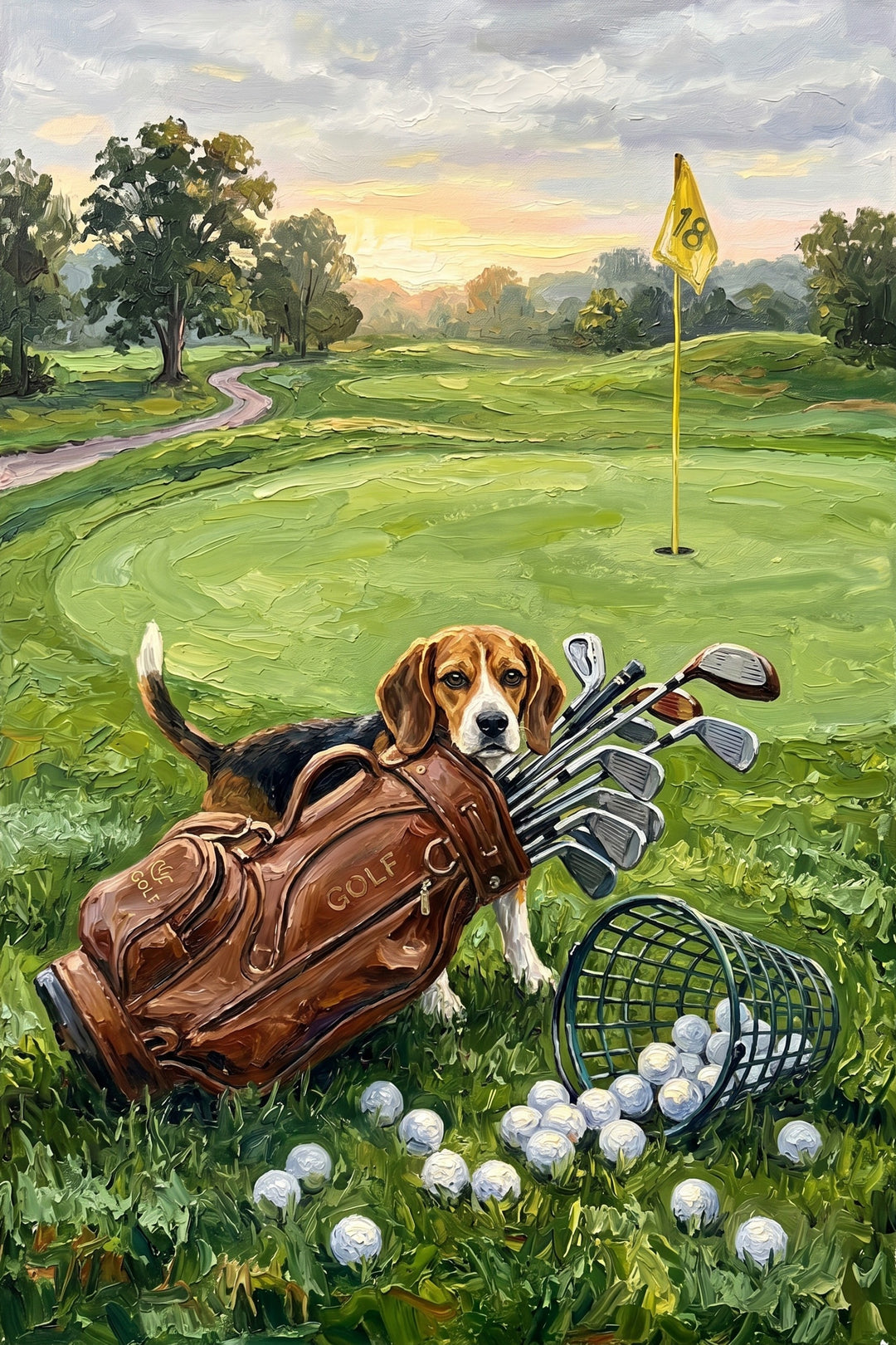 Beagle's Golf Daydream