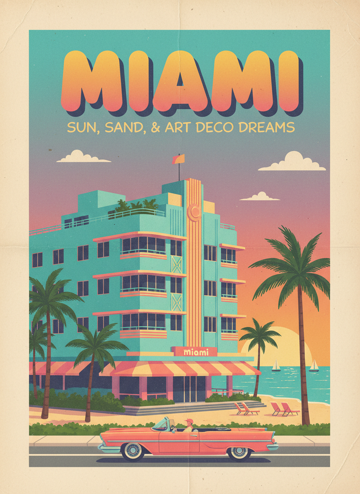 Vibrant Miami Canvas