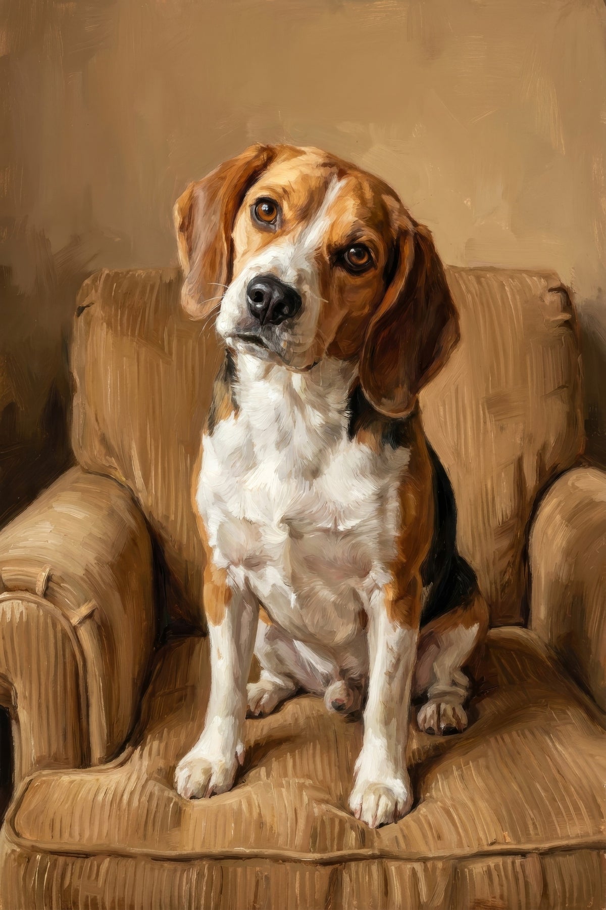 Beagle's Warm Gaze