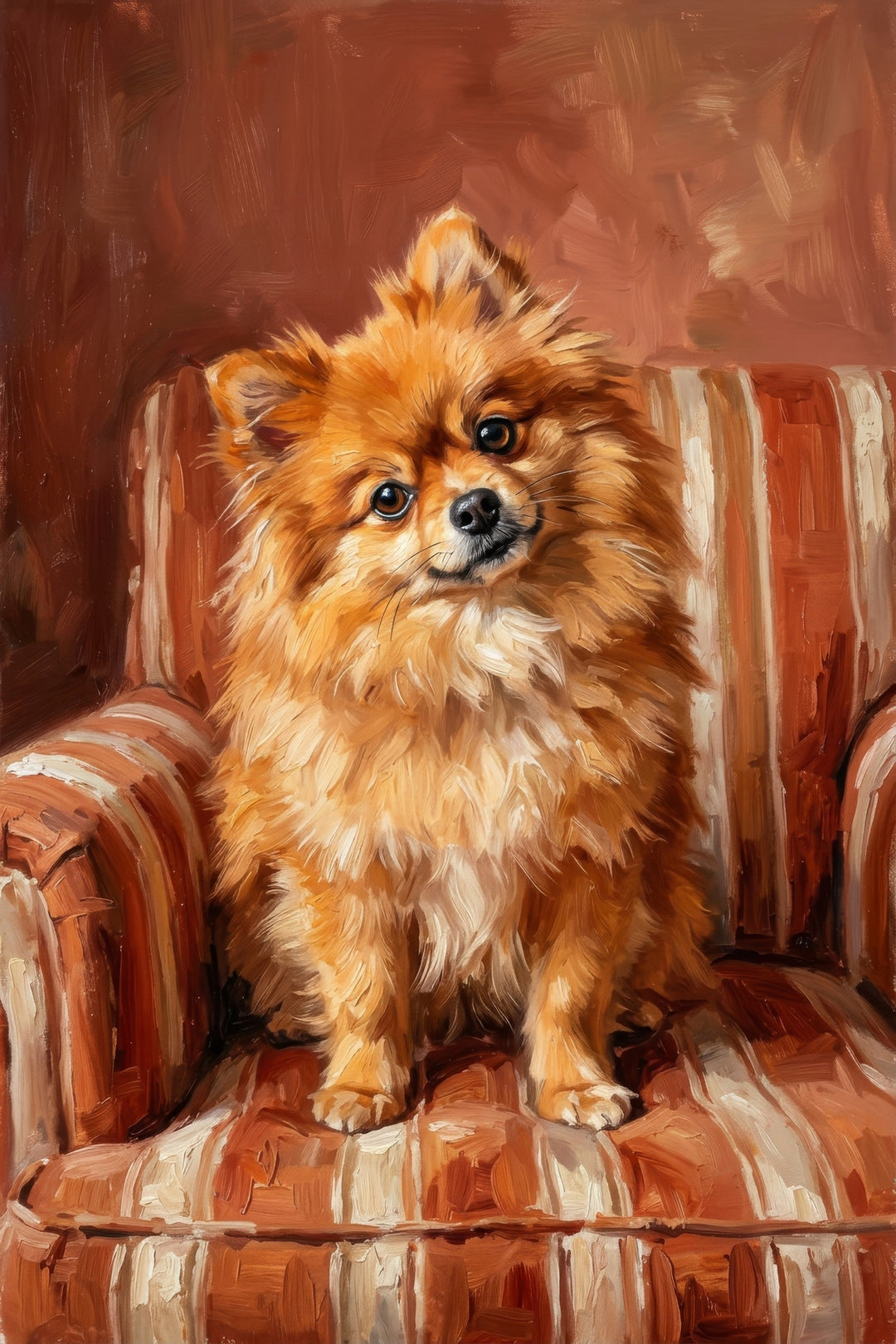 Terracotta Pomeranian Charm