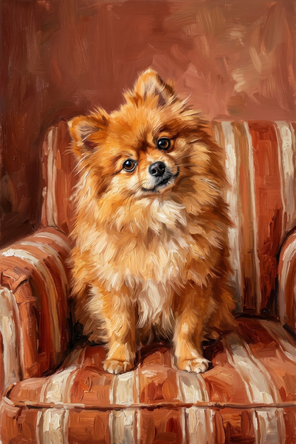 Terracotta Pomeranian Charm