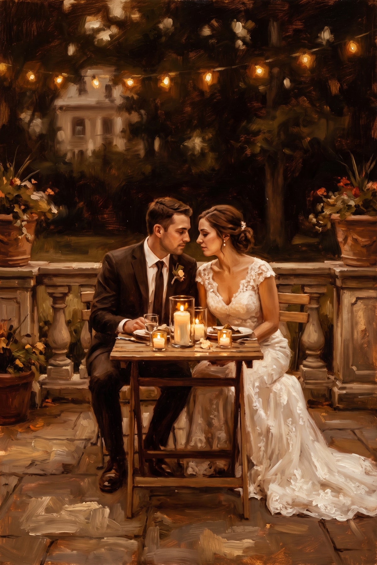 Candlelit Love Canvas