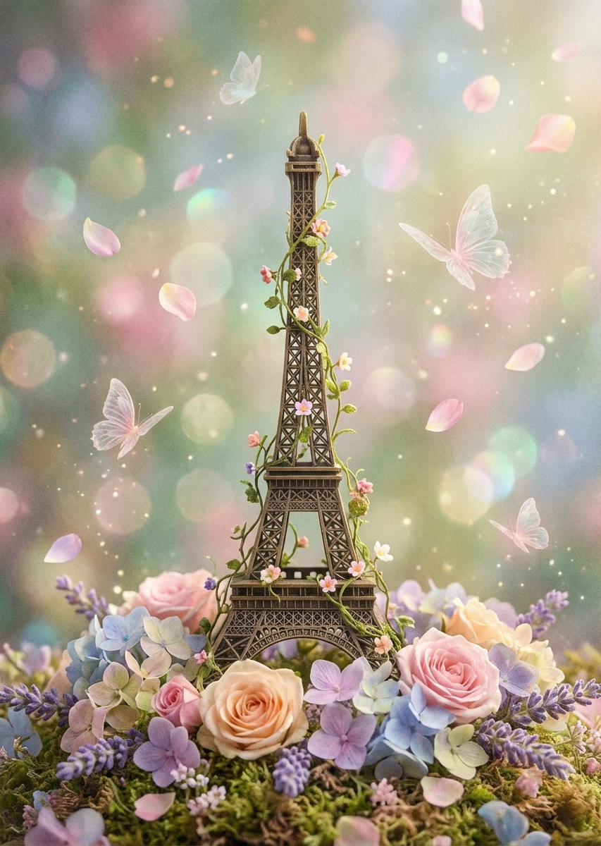 Eiffel Blossom Dreamscape