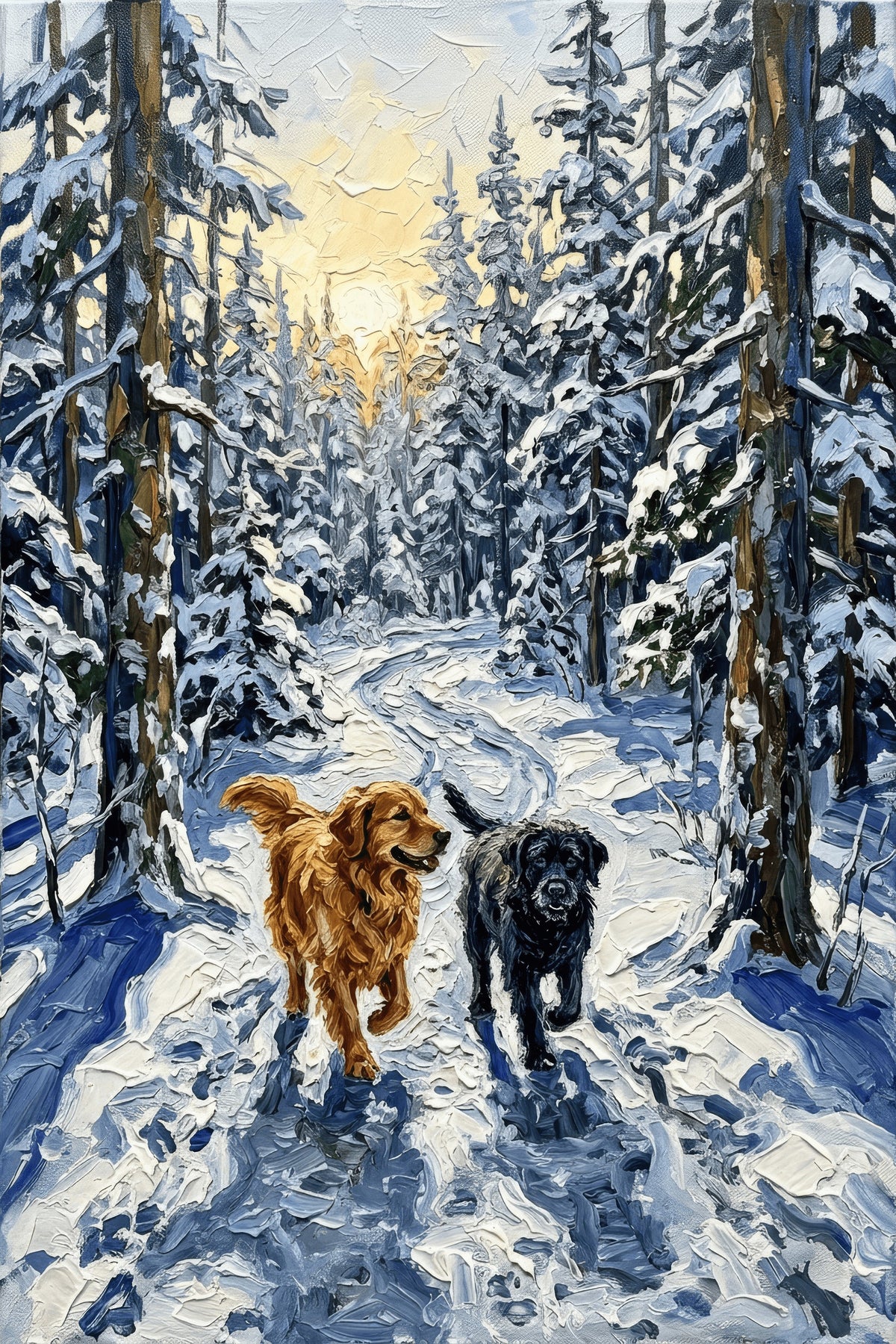Frosty Paws Canvas
