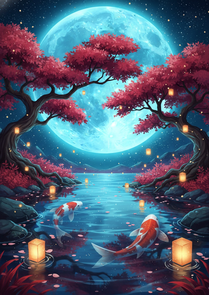 Lunar Koi Serenity