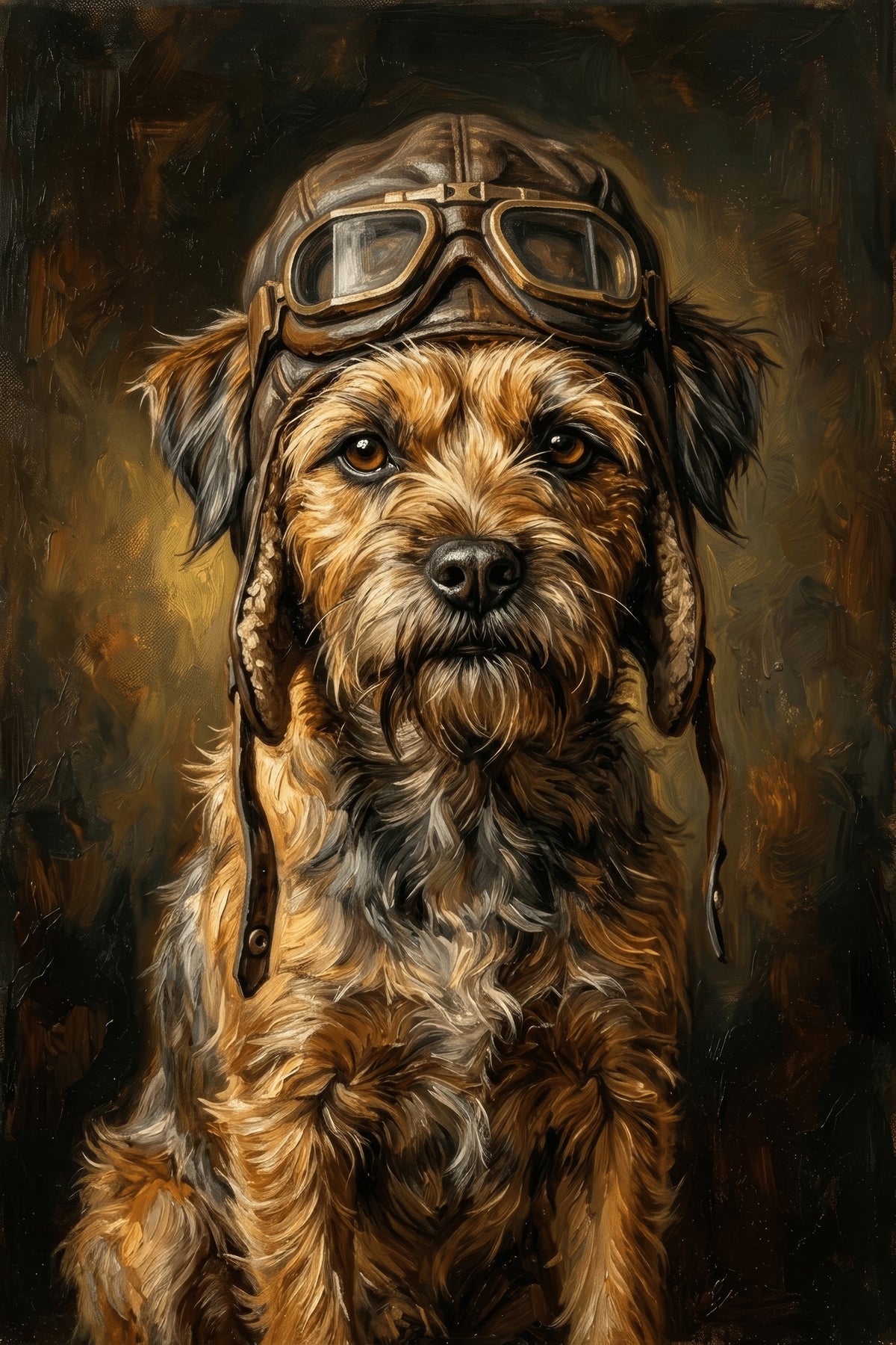 Aviator Terrier Canvas