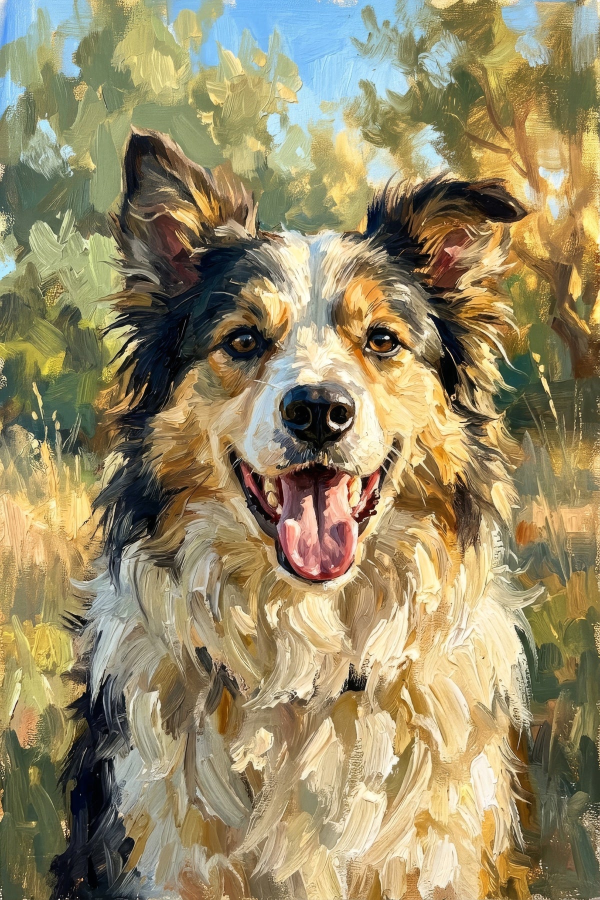 Sunny Collie Canvas