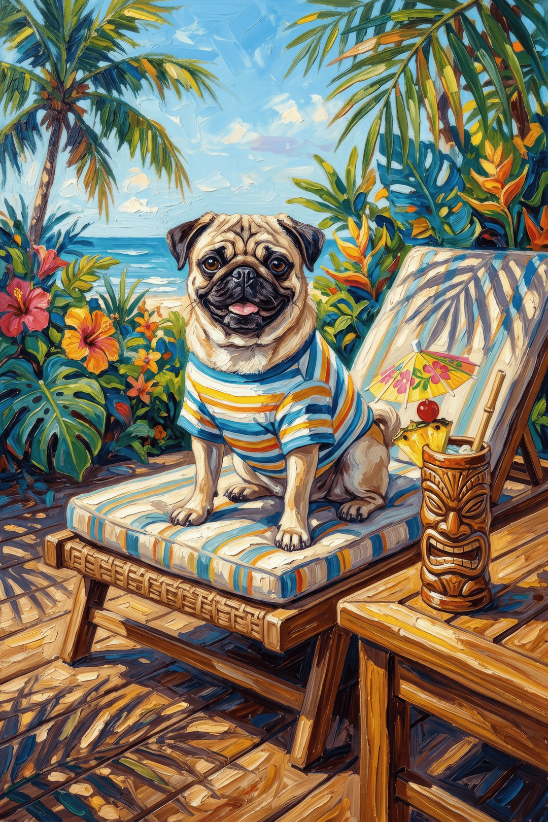 Pug Paradise Canvas
