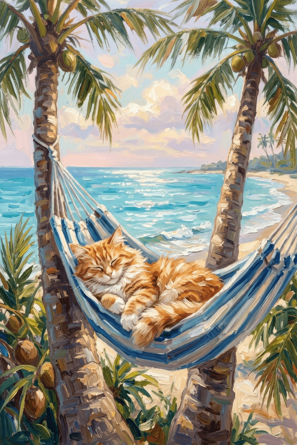Tropical Catnap Canvas