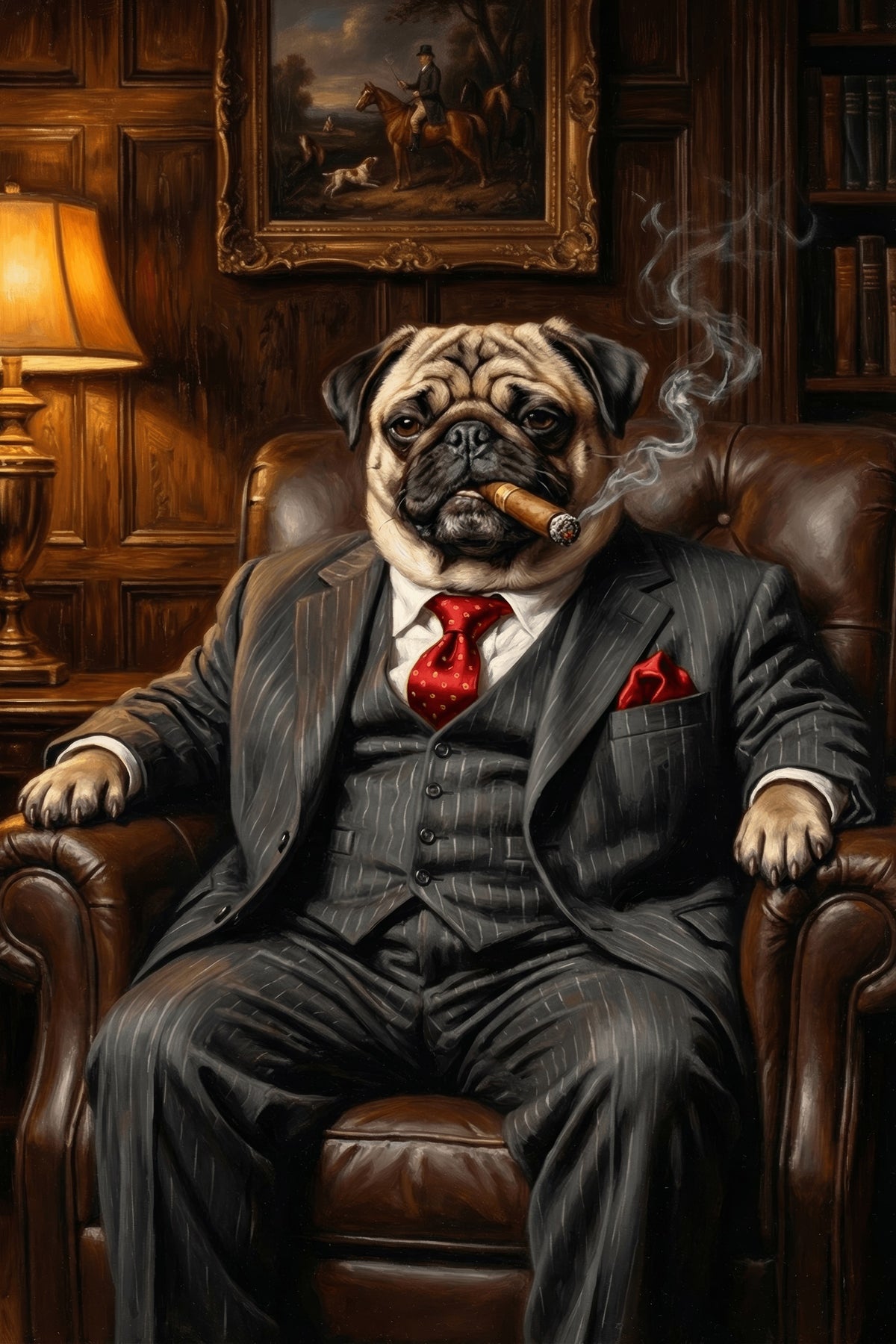 Dapper Pug Portrait
