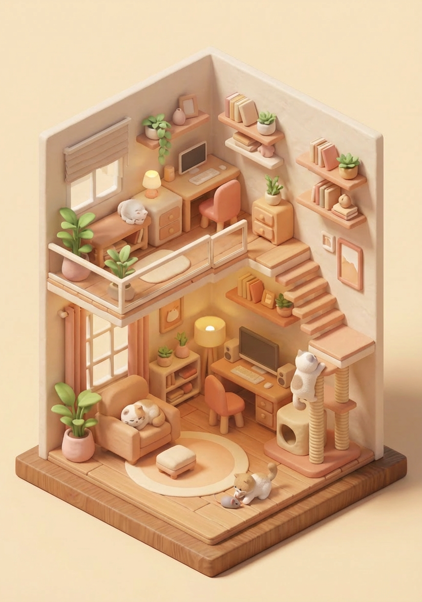 Feline Fantasy Diorama