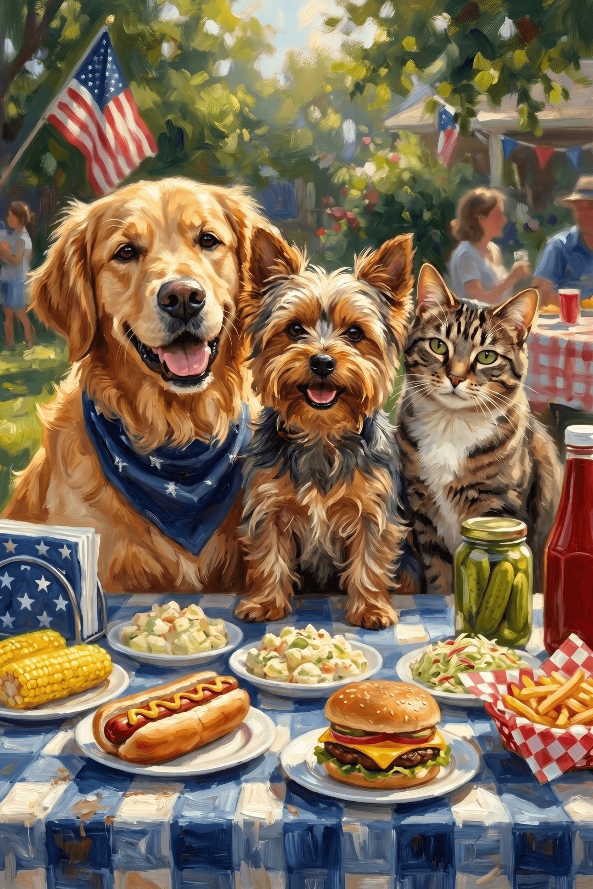 Paw-some Feast Canvas