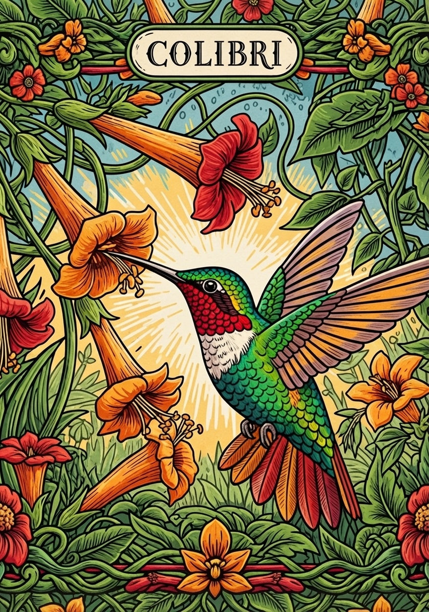 Tropical Hummingbird Harmony