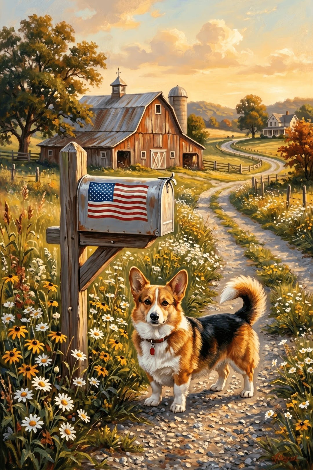 Corgi Country Canvas