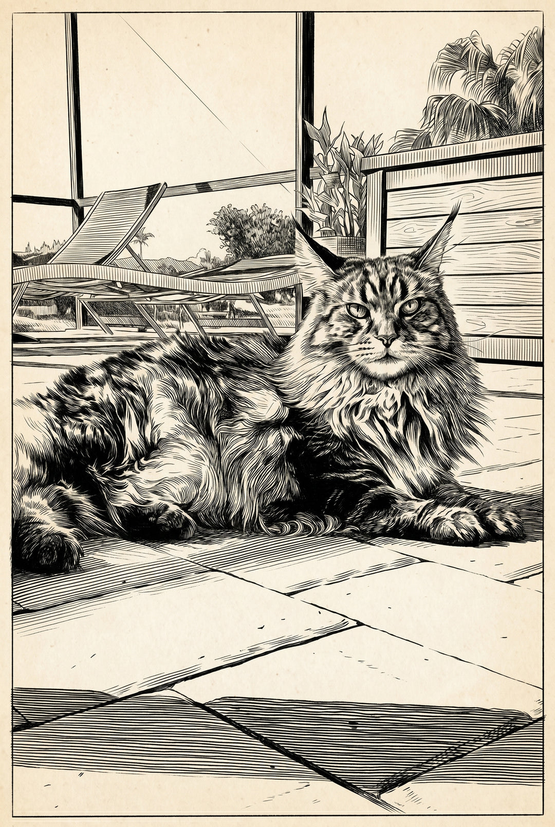 Engraved Portrait Print Filter